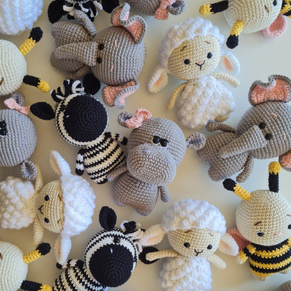 Crocheted Baby Zebra